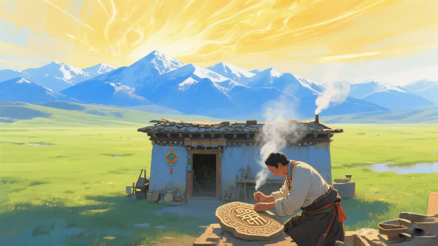 Snowland Muse landscape and craft artwork