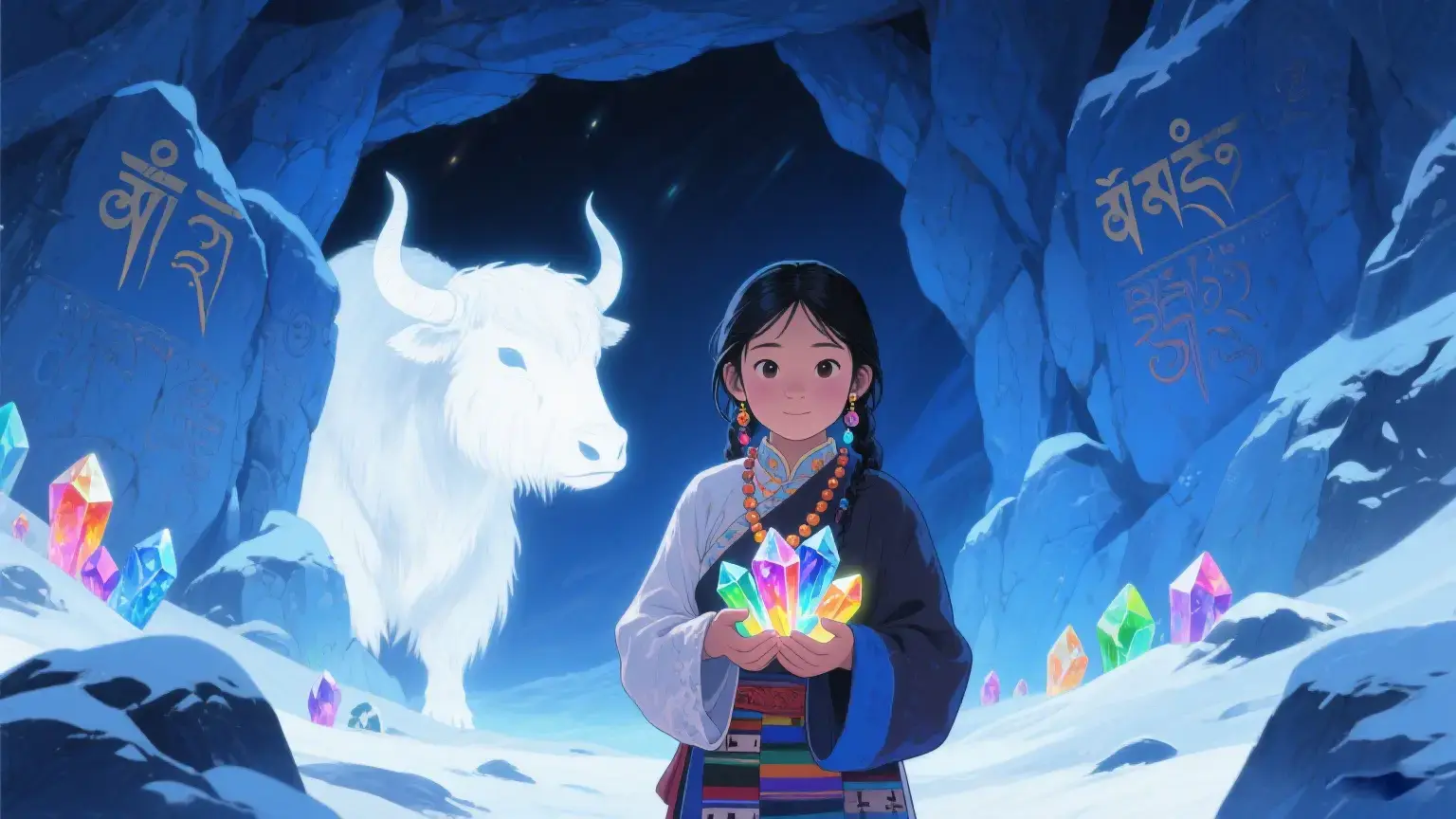 Snowland Muse crystal-themed campaign artwork