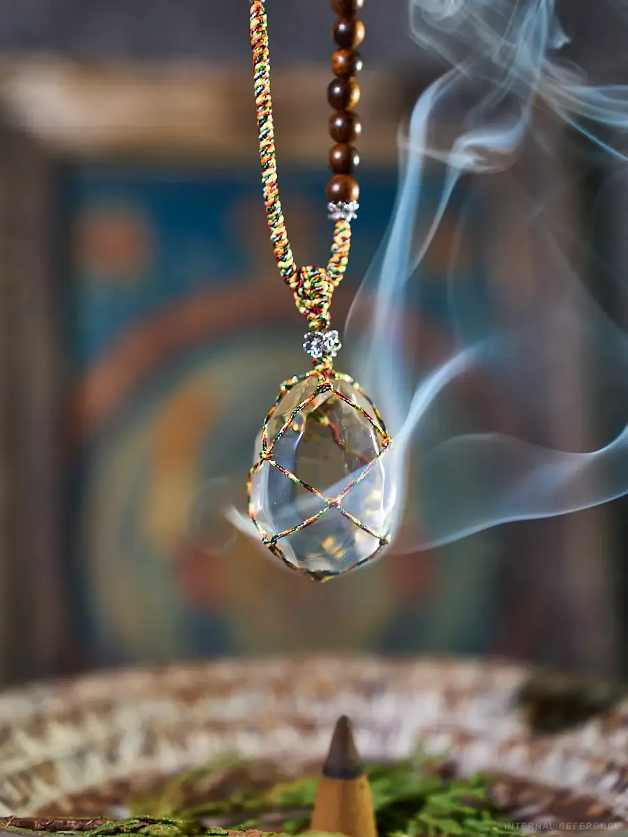 Clear Quartz, Lapis Lazuli & Sterling Silver Pendant