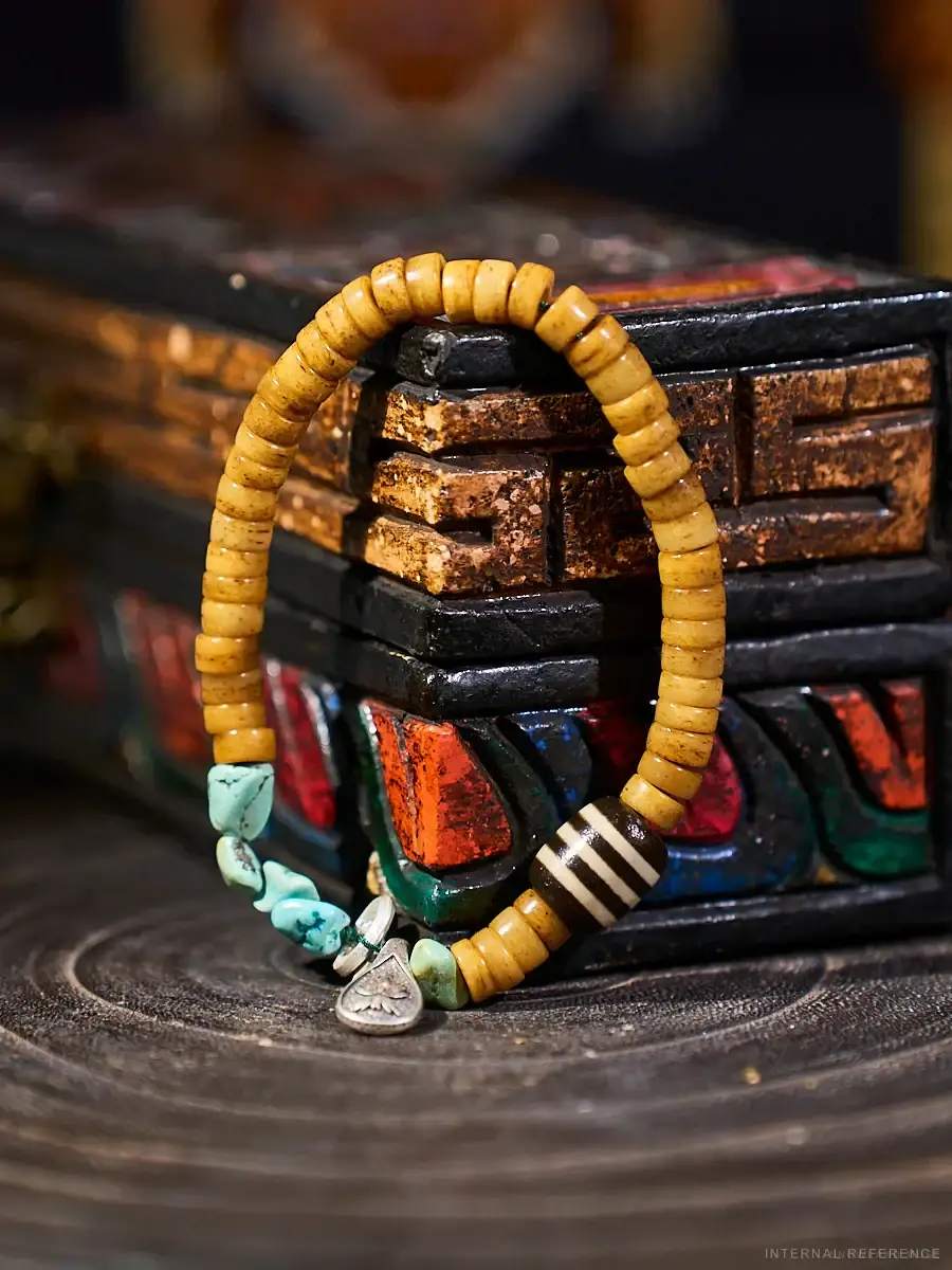 Turquoise & Yak Bone Bracelet
