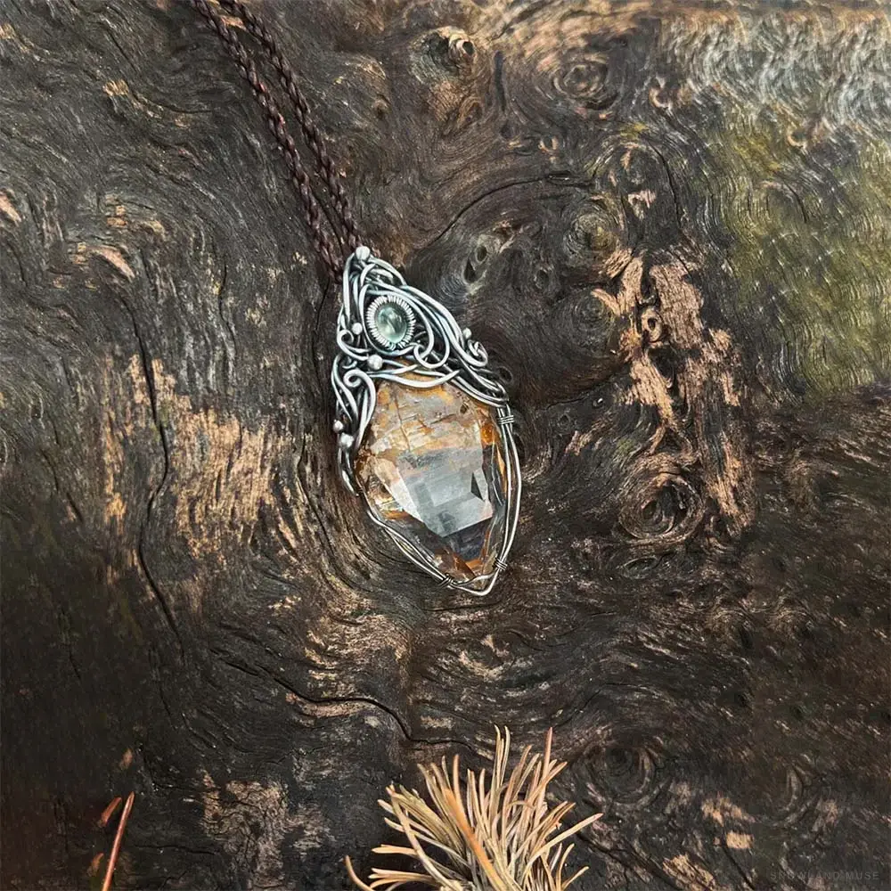 Clear Quartz & Moonstone Necklace
