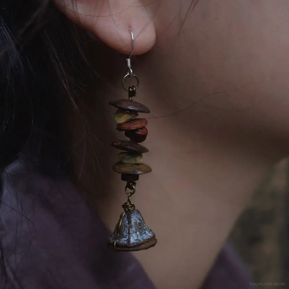 Agate & Brass Earrings