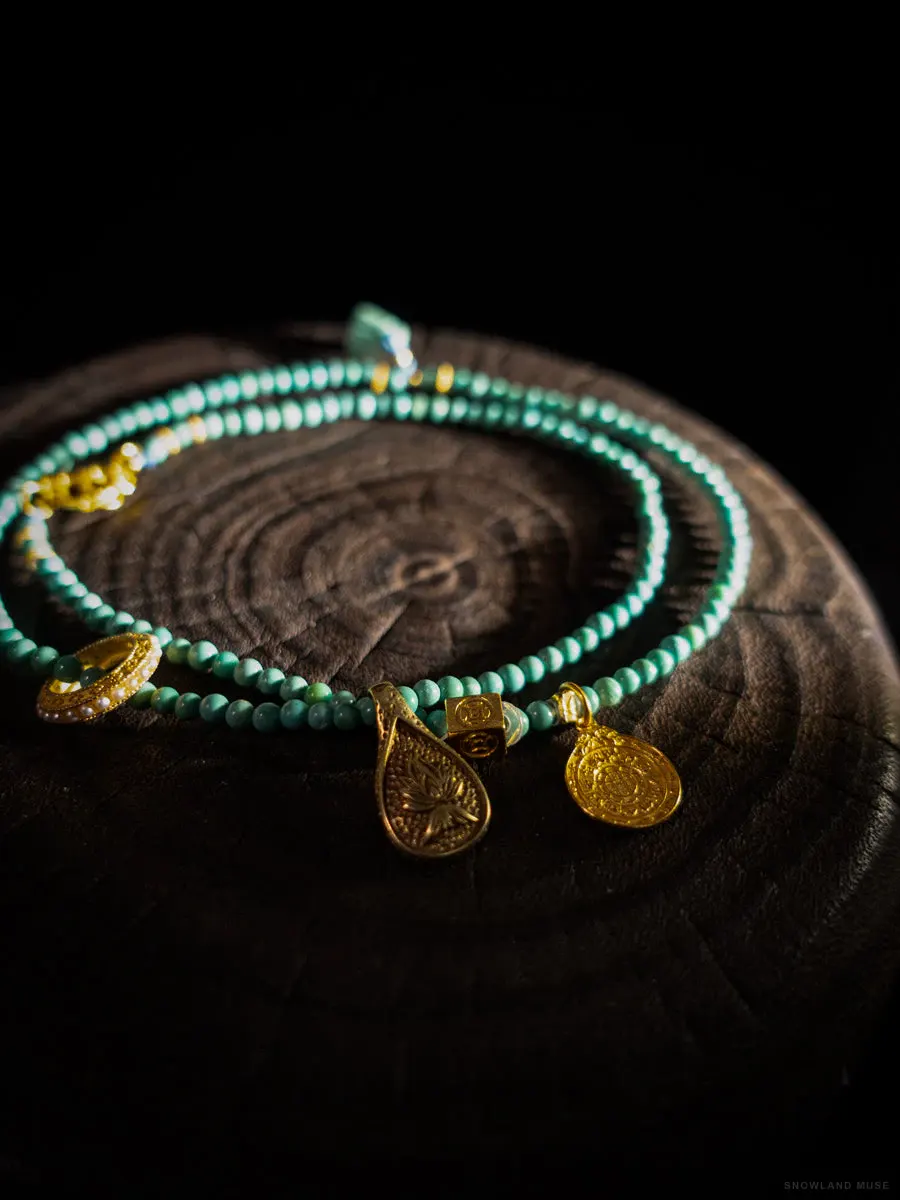 Turquoise & Gold-Tone Necklace · view 1