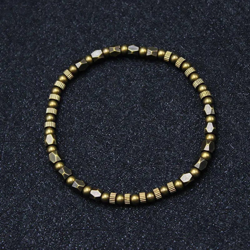 Irregular Distressed Copper & Brass Bracelet