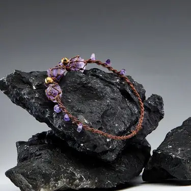 Amethyst Intention Bracelet photographed for Snowland Muse