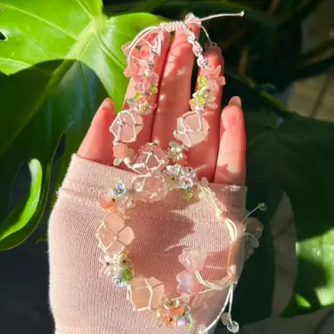 Rose Quartz Compassion Bracelet photographed for Snowland Muse
