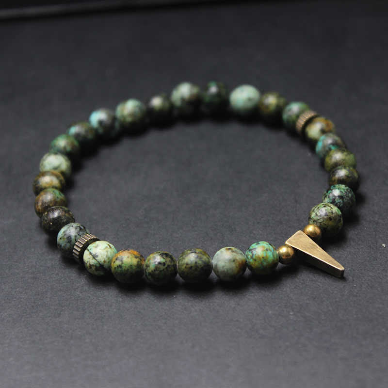 Turquoise-Tone & Copper Balance Bracelet