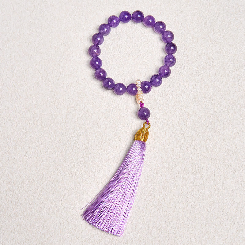 Amethyst Meditation Tassel Bracelet