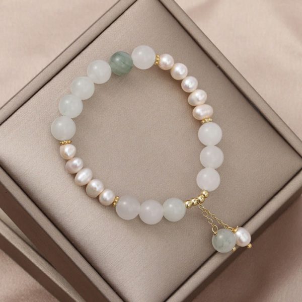 Luck and Happiness Tianshan Jade Pearl Bracelet - Image 4