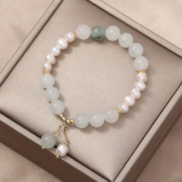 Luck and Happiness Tianshan Jade Pearl Bracelet - Image 5