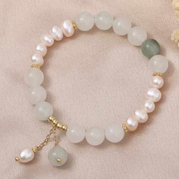 Luck and Happiness Tianshan Jade Pearl Bracelet - Image 2