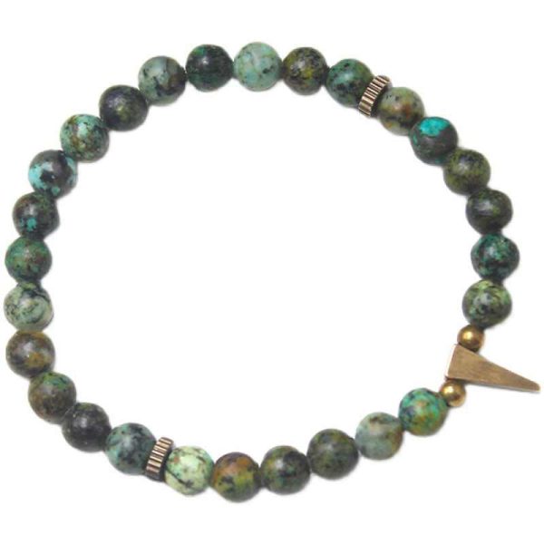 Snowland Muse Vintage Distressed Design Turquoise Copper Balance Bracelet - Image 7