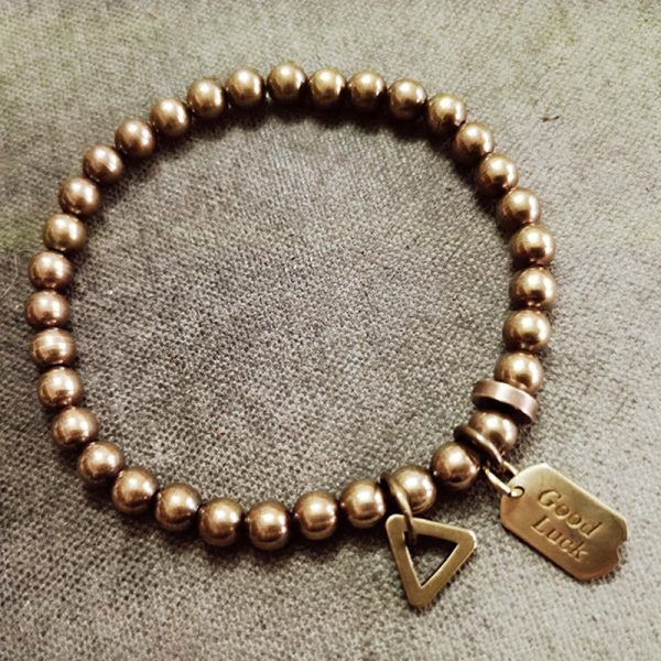 Snowland Muse Retro Pure Copper Brass Luck Bracelet - Image 2