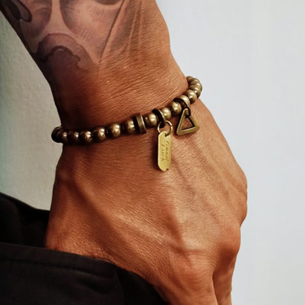 Snowland Muse Retro Pure Copper Brass Luck Bracelet - Image 8