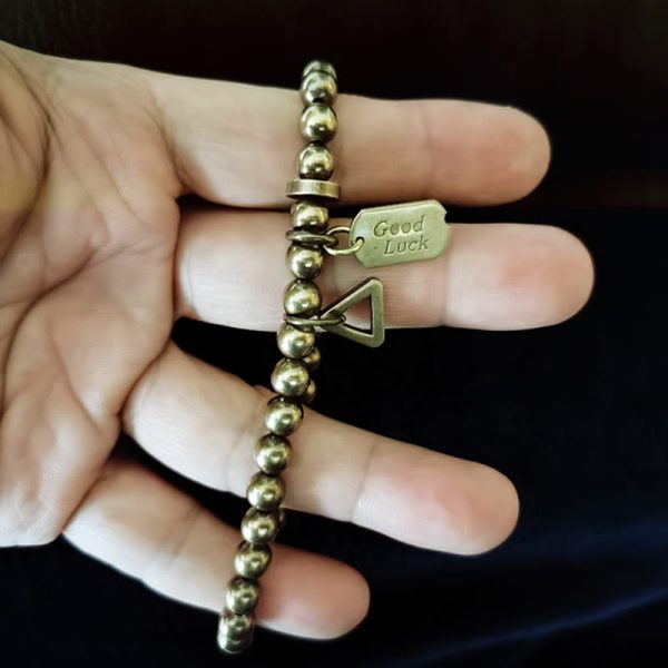 Snowland Muse Retro Pure Copper Brass Luck Bracelet - Image 4