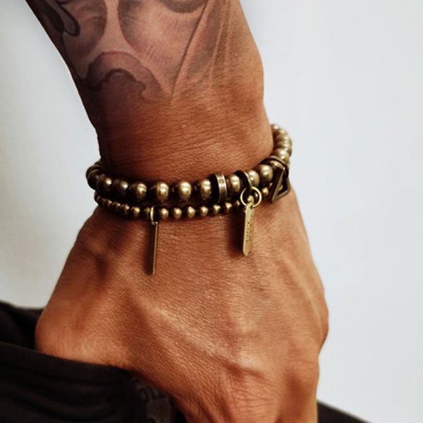 Snowland Muse Retro Pure Copper Brass Luck Bracelet - Image 7