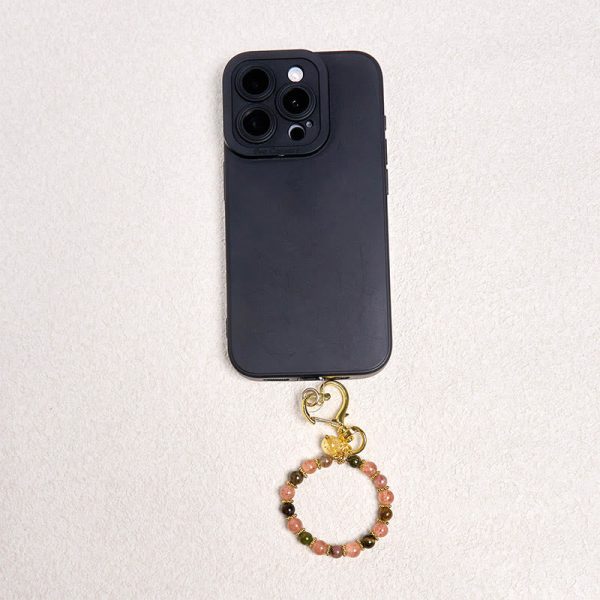Snowland Muse Natural Strawberry Quartz Crystal Beads Positive Key Chain Phone Hanging Decoration - Image 4